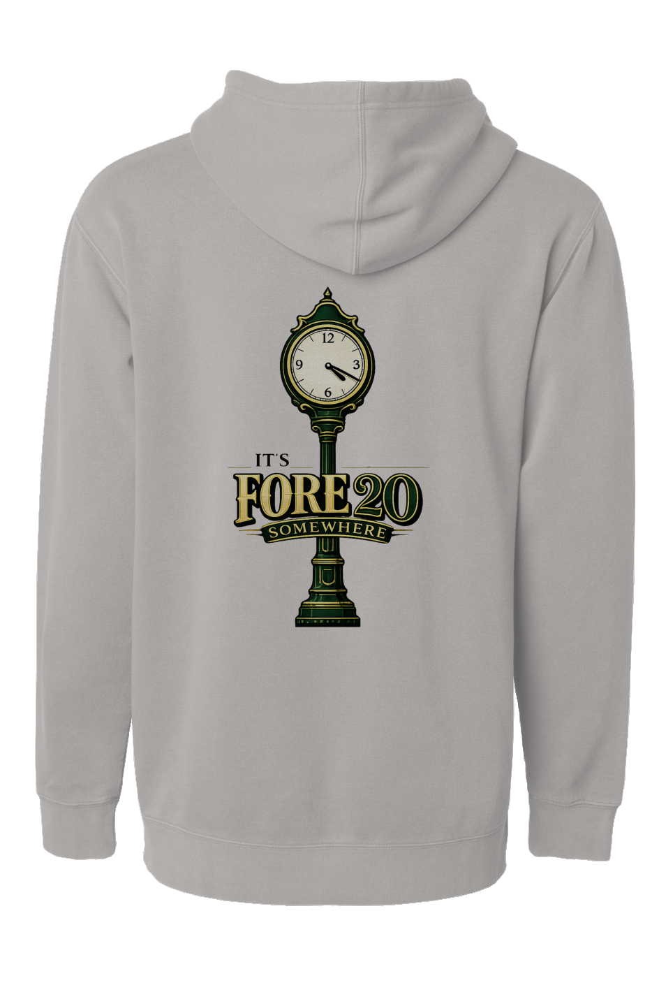 Pigment Dyed Hoodie Iconic Clock