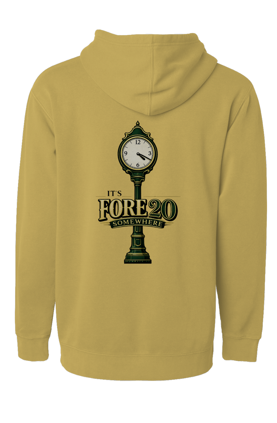 Pigment Dyed Hoodie Iconic Clock
