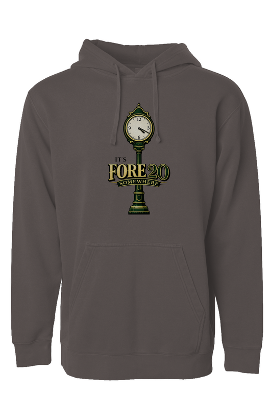 Independent Pigment Dyed Hoodie Iconic Clock