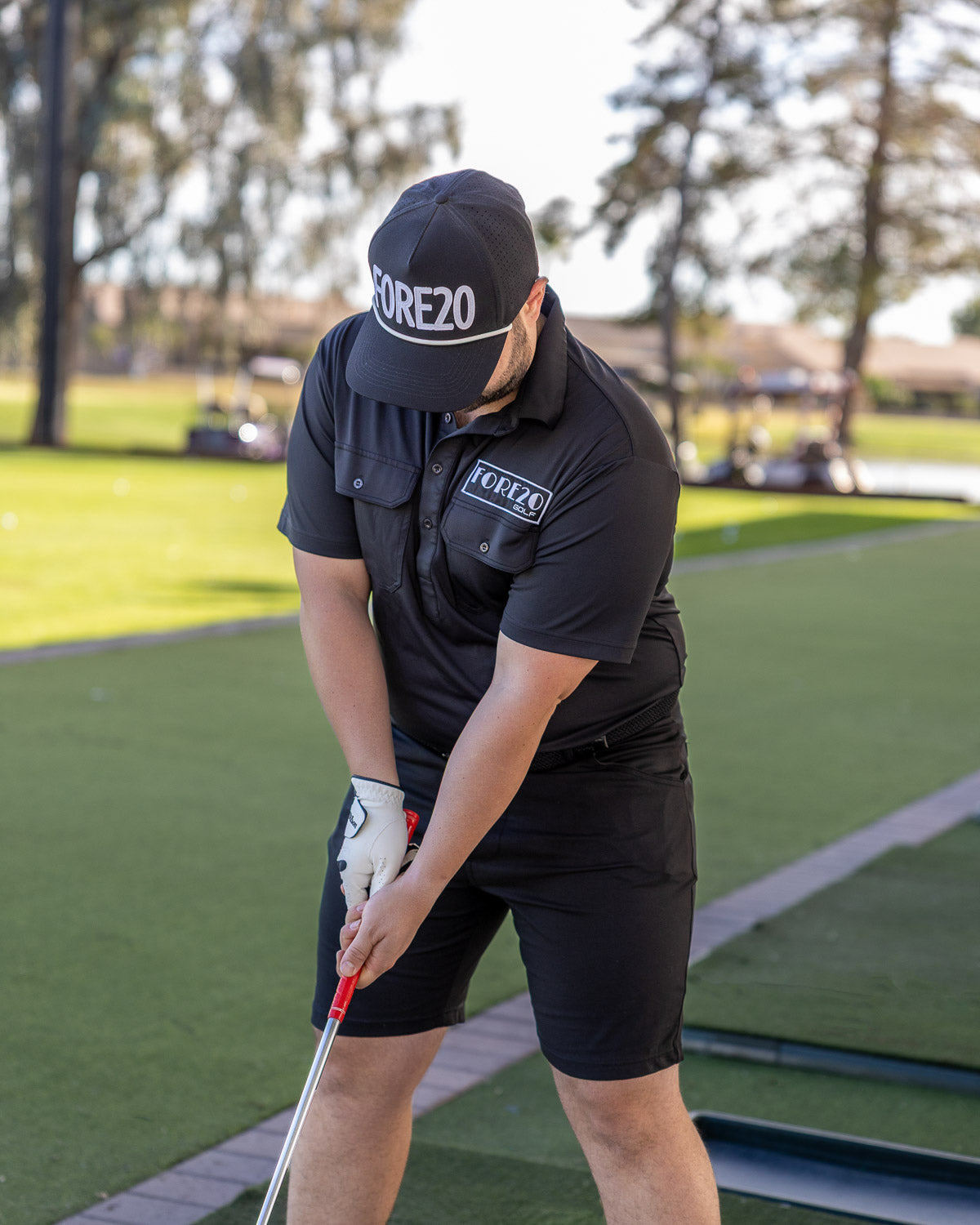 Midnight Classic - Black Pullon Shorts Fore20 Golf Apparel