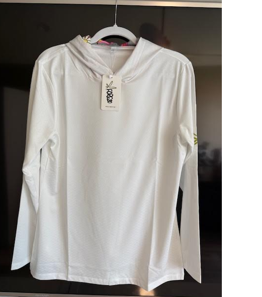 Men White Golden Teacher Hoodie Fore20 Golf Apparel