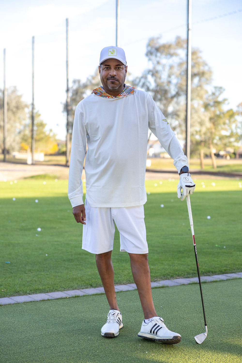 Men's Pull-On Cord Shorts - White Fore20 Golf Apparel